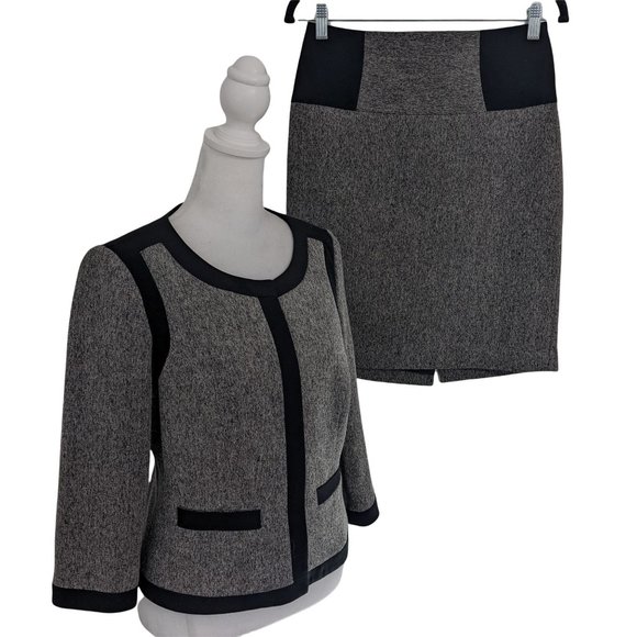 The Limited Dresses & Skirts - The Limited Gray and Black Skirt Suit Size Small/2